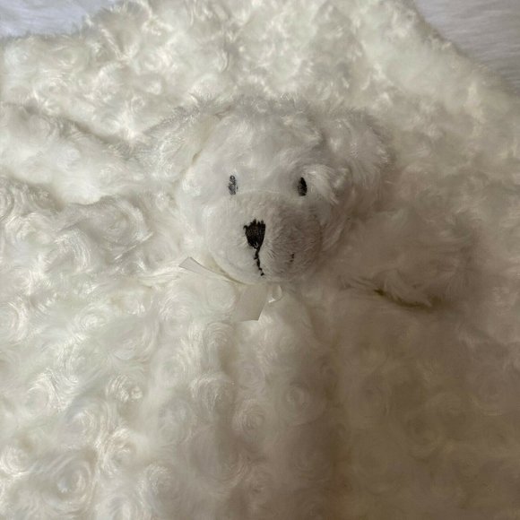 Blankets & Beyond White Rosette Teddy Bear Nunu - Picture 2 of 4